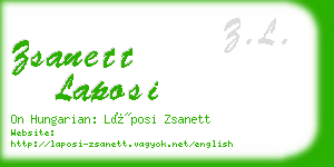 zsanett laposi business card